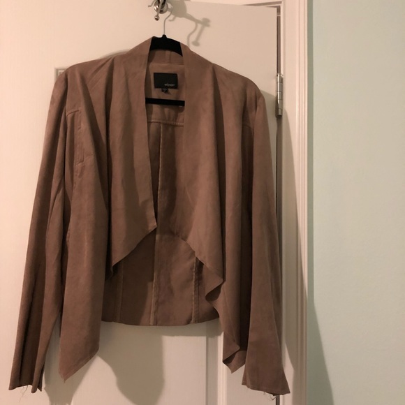 Womens edyson faux suede drape jacket - Picture 3 of 5